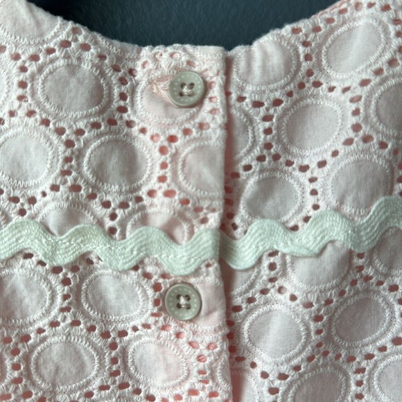 💕 EUC Piper & Posie Dress size 3-6 months pink eyelet lined dress baby girl - Picture 5 of 8